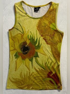 VAN GOGH MUSEUM women's "sunflowers" AOP tank, S.